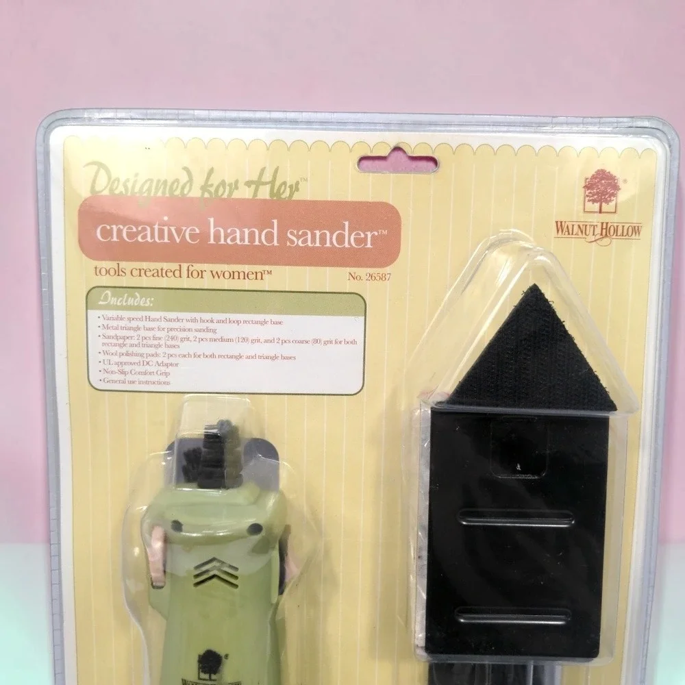 VTG 2006 Walnut Hollow Creative Hand Sander Designed Her 26587 Craft Tool New